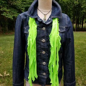 Neon Green Flutter Scarf Lightweight Women Accessory Multiwear